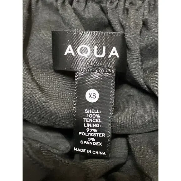 Aqua Womens Black Ruffled Tiered Sleeveless Mini Cami Tank Flare A-Line Dress XS - Picture 5 of 5